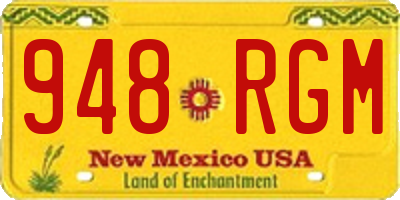 NM license plate 948RGM