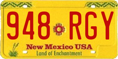 NM license plate 948RGY
