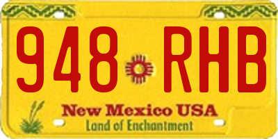 NM license plate 948RHB