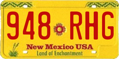 NM license plate 948RHG