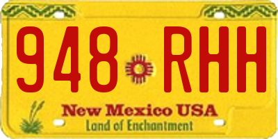 NM license plate 948RHH