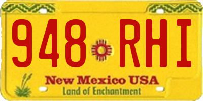 NM license plate 948RHI