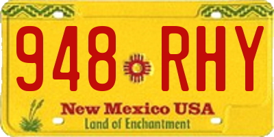 NM license plate 948RHY