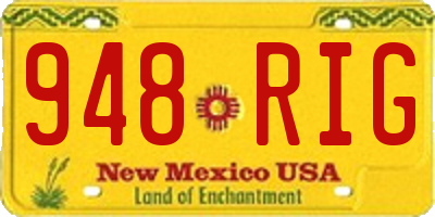 NM license plate 948RIG