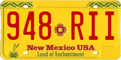 NM license plate 948RII