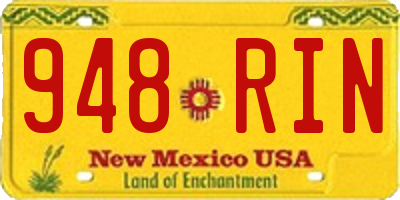 NM license plate 948RIN