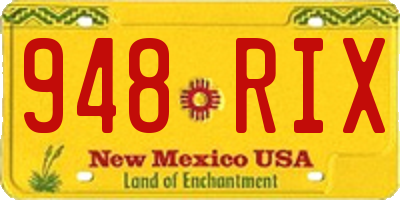 NM license plate 948RIX