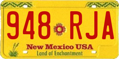 NM license plate 948RJA