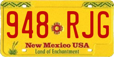 NM license plate 948RJG