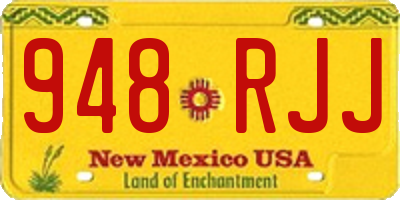 NM license plate 948RJJ