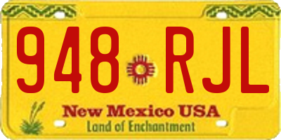 NM license plate 948RJL