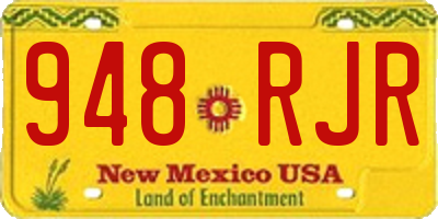 NM license plate 948RJR