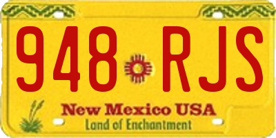 NM license plate 948RJS