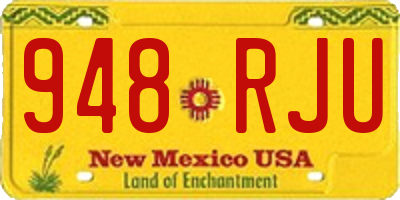 NM license plate 948RJU