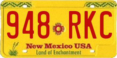 NM license plate 948RKC
