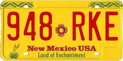 NM license plate 948RKE