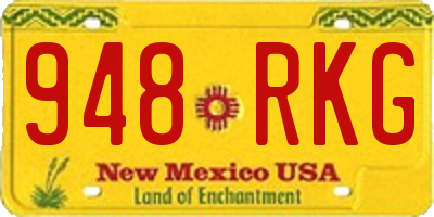 NM license plate 948RKG