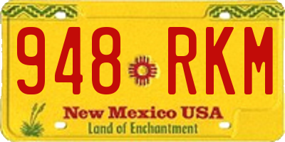 NM license plate 948RKM
