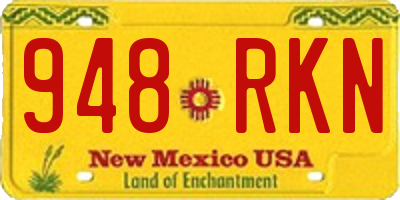 NM license plate 948RKN