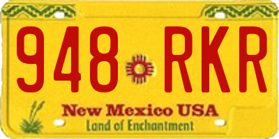 NM license plate 948RKR