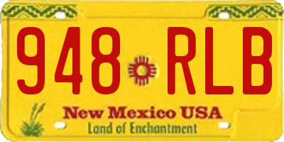 NM license plate 948RLB