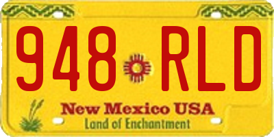 NM license plate 948RLD