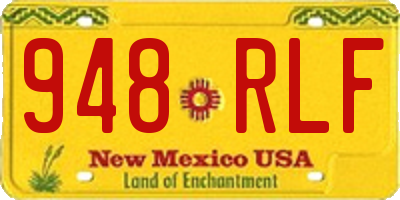 NM license plate 948RLF