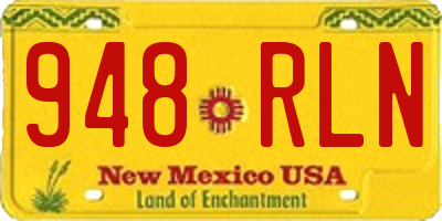 NM license plate 948RLN