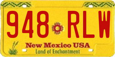 NM license plate 948RLW