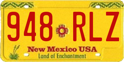 NM license plate 948RLZ