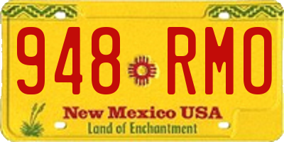 NM license plate 948RMO
