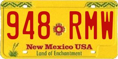 NM license plate 948RMW