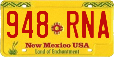 NM license plate 948RNA