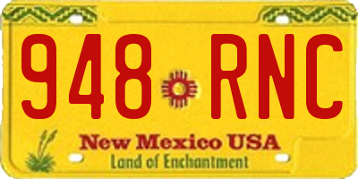 NM license plate 948RNC