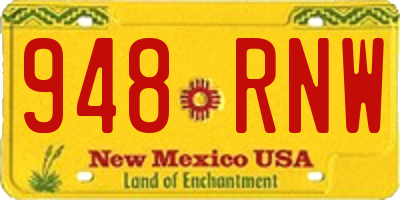 NM license plate 948RNW