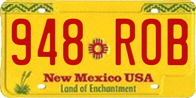 NM license plate 948ROB