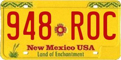 NM license plate 948ROC