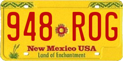 NM license plate 948ROG