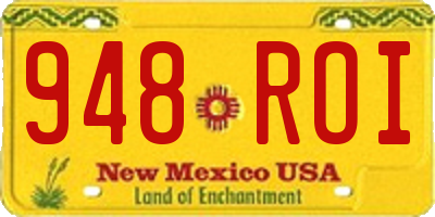 NM license plate 948ROI