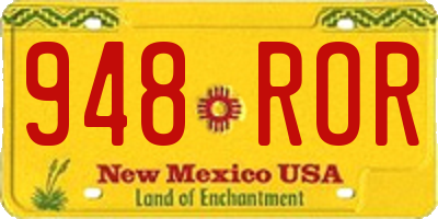 NM license plate 948ROR