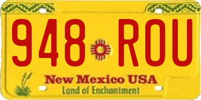 NM license plate 948ROU