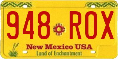 NM license plate 948ROX