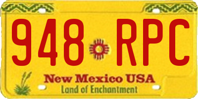 NM license plate 948RPC