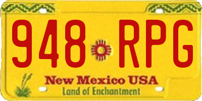 NM license plate 948RPG
