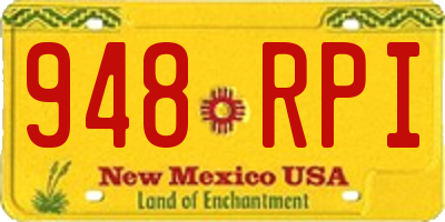 NM license plate 948RPI