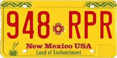 NM license plate 948RPR