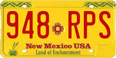 NM license plate 948RPS