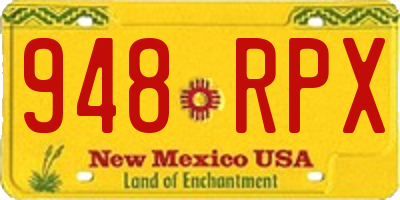 NM license plate 948RPX