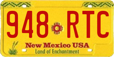 NM license plate 948RTC