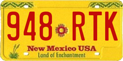 NM license plate 948RTK